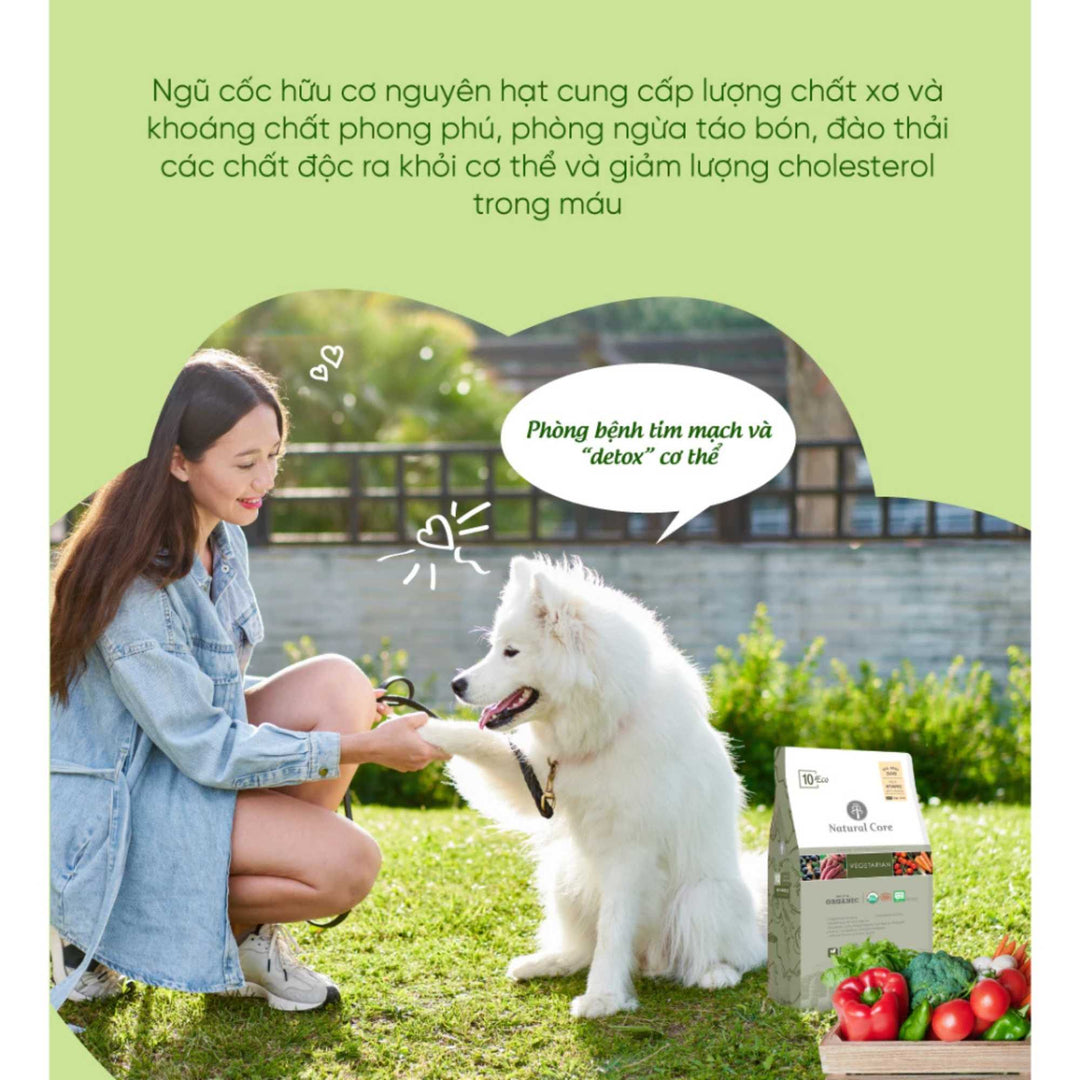 [6KG] Hạt Chay Cho Chó Natural Core ECO10, Hạt Hữu Cơ An Toàn