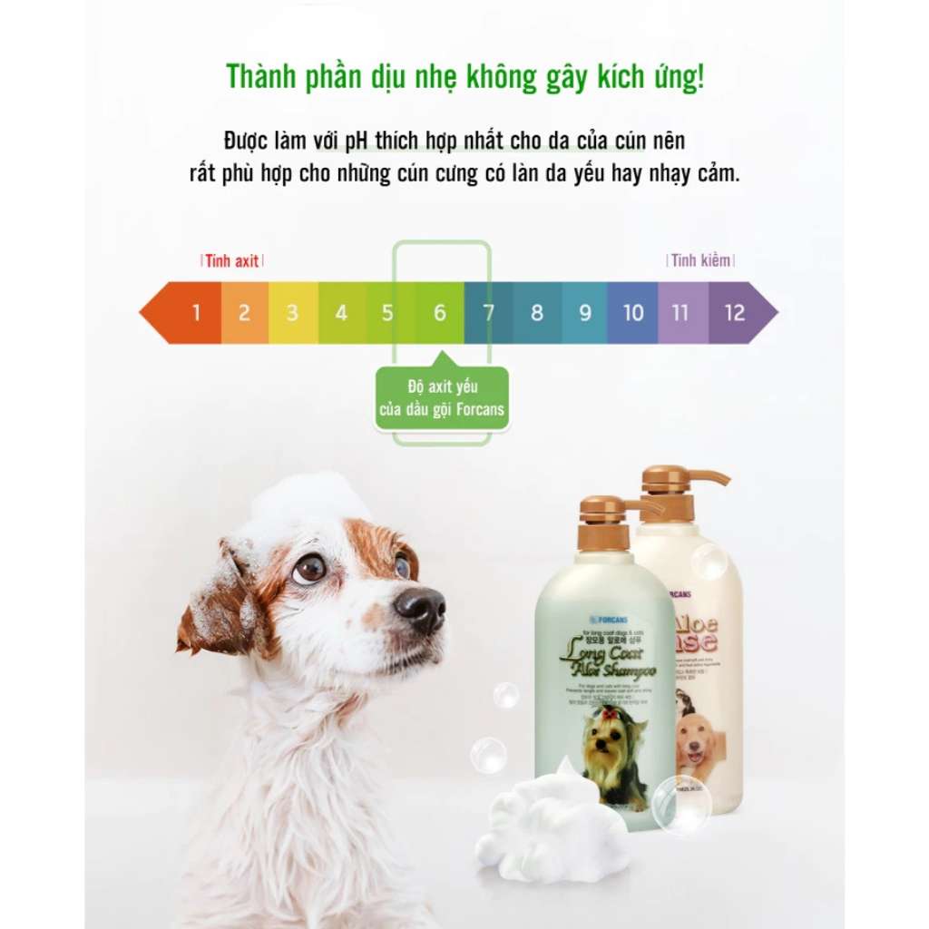 [750ML] Sữa Tắm Forcans Hàn Quốc Chó Mèo