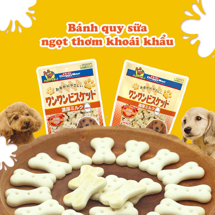 Bánh Quy DoggyMan Cho Chó Vị Rau Củ & Vị Sữa