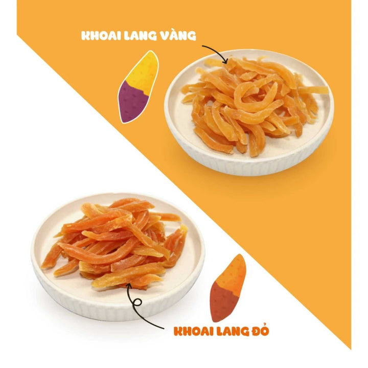 Snack Natural Core Khoai Lang Sấy Dẻo, Thịt Cuộn Khoai Lang Cho Chó
