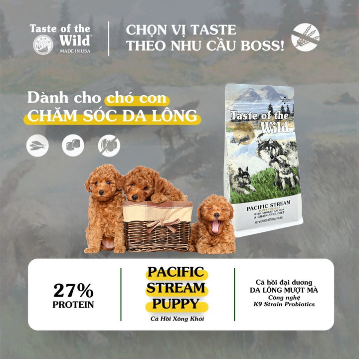 [500G] Hạt Cho Chó Taste of the Wild Các Loại, Chọn Vị Theo Nhu Cầu Boss