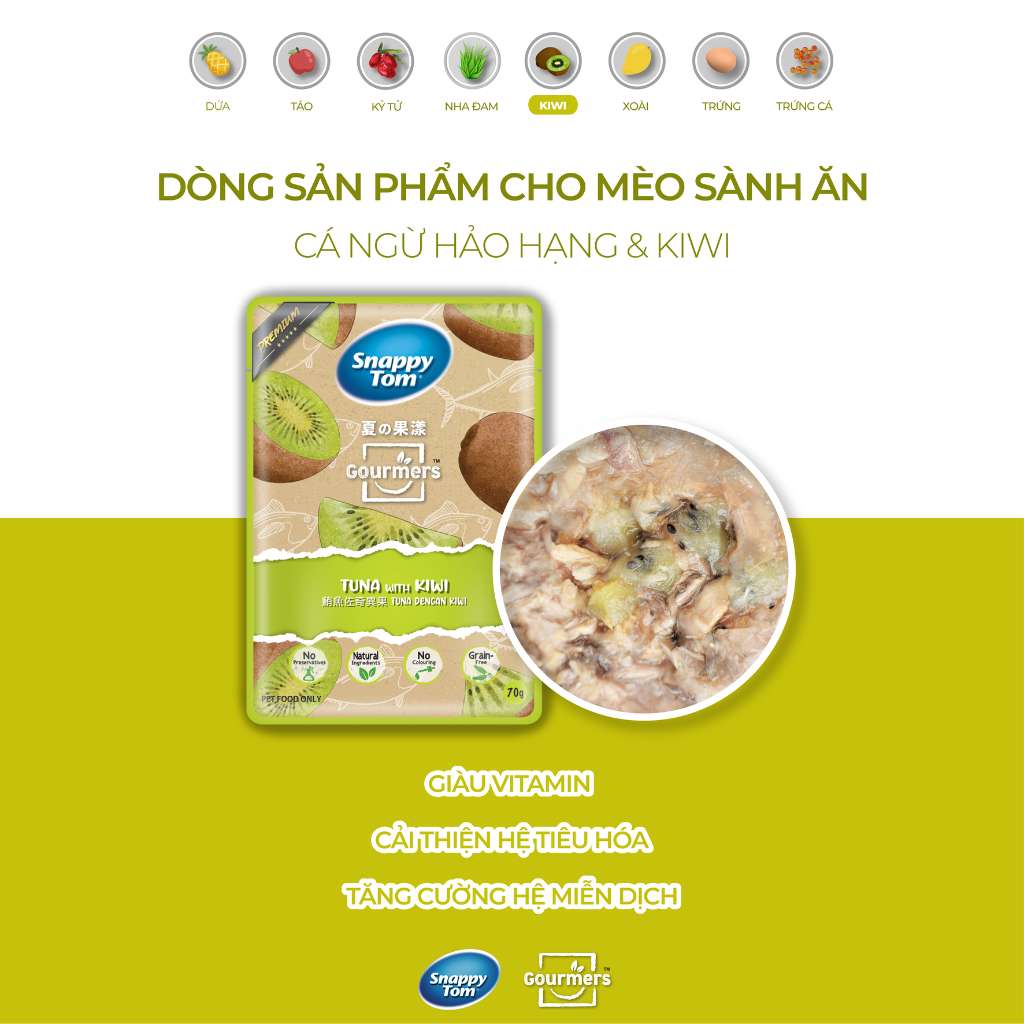 Pate Snappy Tom Trái Cây Mèo Gói 70G