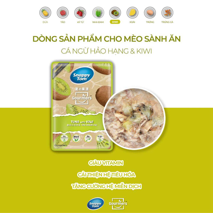 Pate Snappy Tom Trái Cây Mèo Gói 70G
