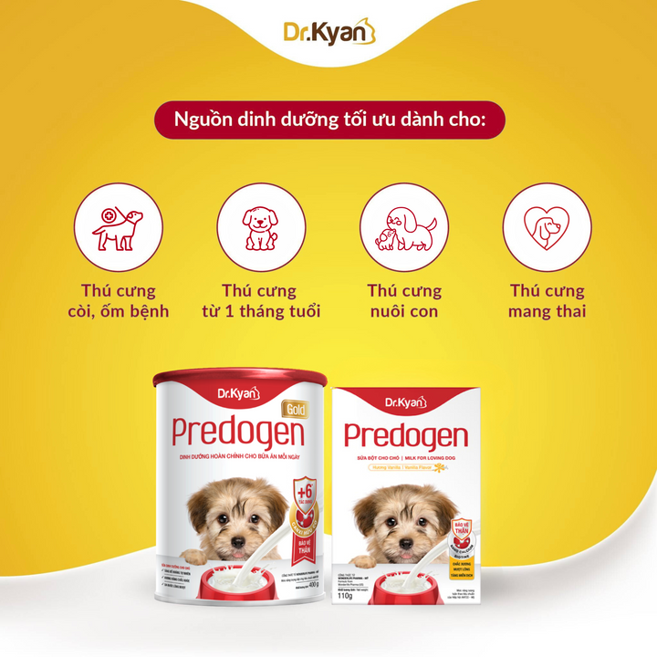 [110G - 400G] Sữa Bột Dr.Kyan Predogen Gold Cho Chó
