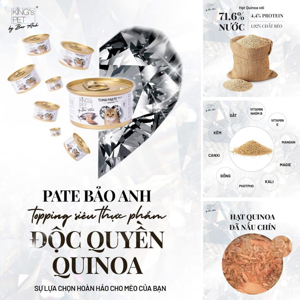 [Combo 12 lon] Pate King's Pet Chó Mèo Mọi Lứa Tuổi 380G