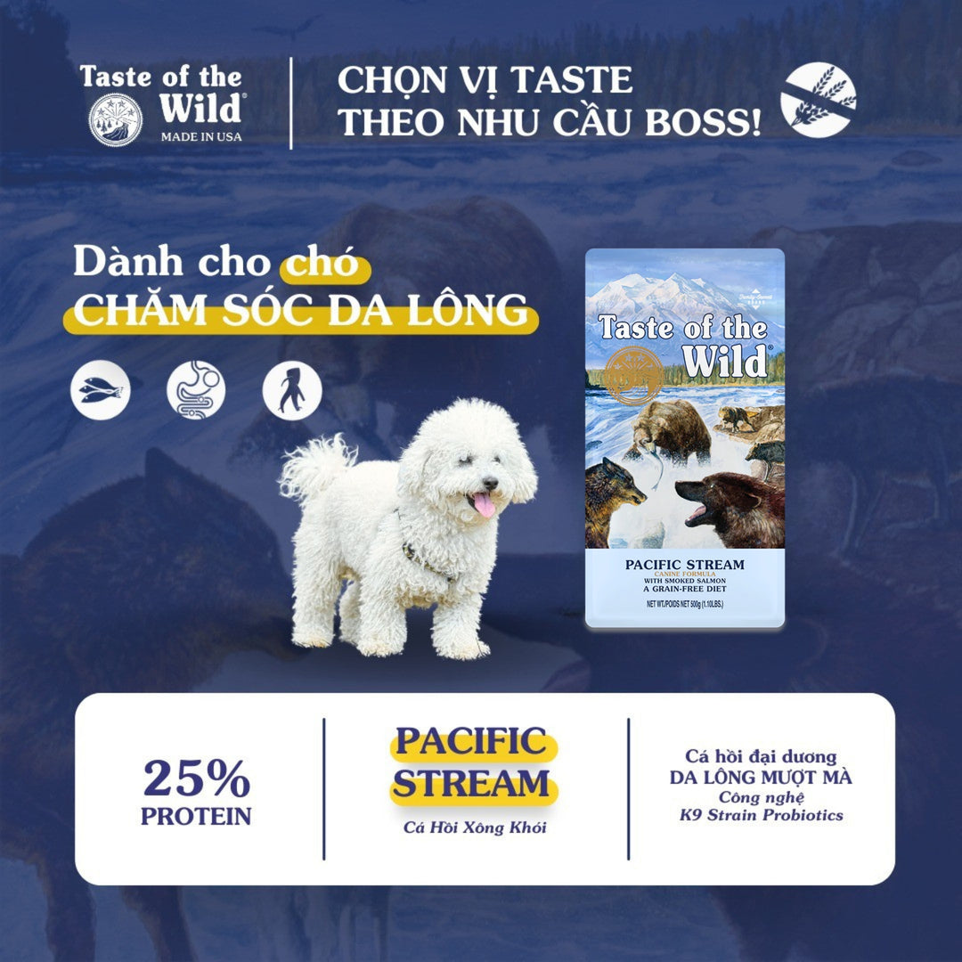 [500G] Hạt Cho Chó Taste of the Wild Các Loại, Chọn Vị Theo Nhu Cầu Boss
