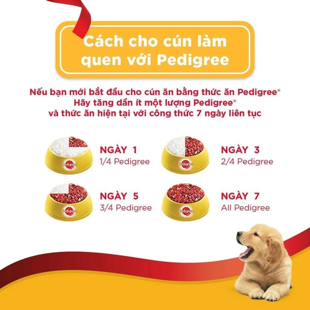 [400G - 2.7KG] Hạt Pedigree Chó Con Trứng Sữa