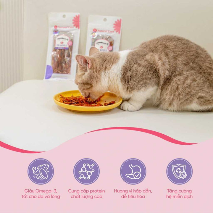[30G] Snack Natural Core Cá Hồi Sấy Mèo Mọi Lứa Tuổi | Pet's Warehouse