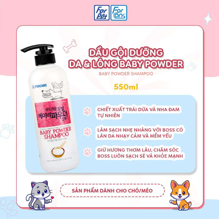 [550ML - 1L] Sữa Tắm Forcans Hàn Quốc Chó Mèo