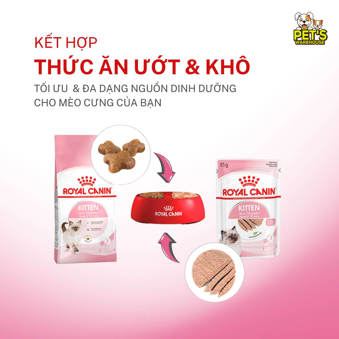 [Combo 3 - 12 Gói] Pate Mèo Con Royal Canin Kitten, Gói 85g