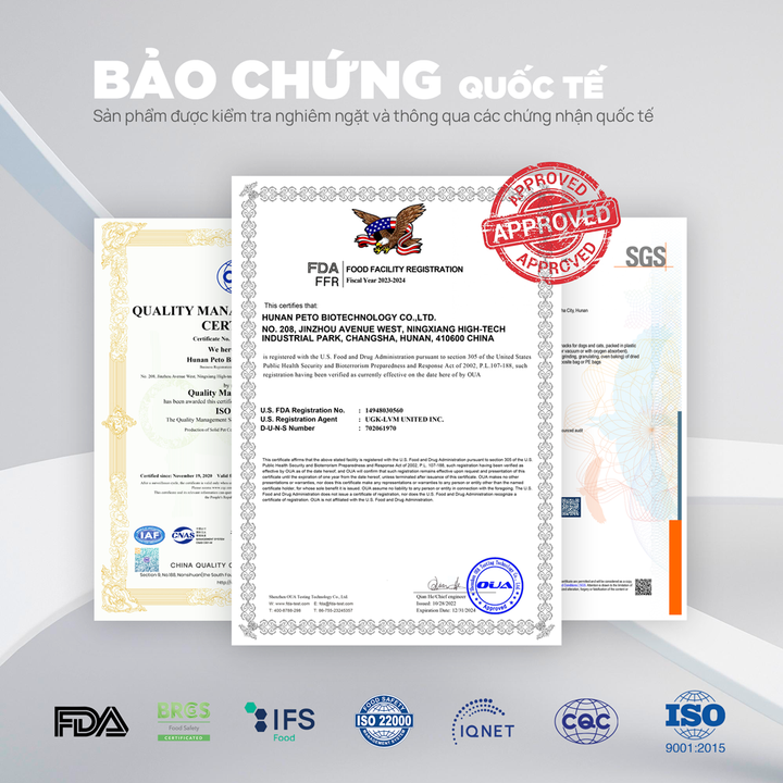 Snack Đông Khô Cho Chó Mèo PetQ, 200g