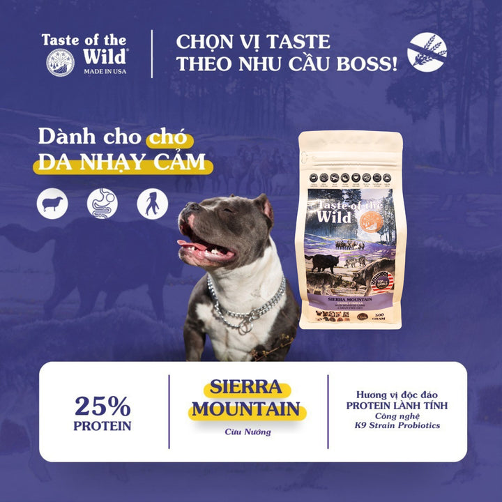 [500G] Hạt Cho Chó Taste of the Wild Các Loại, Chọn Vị Theo Nhu Cầu Boss