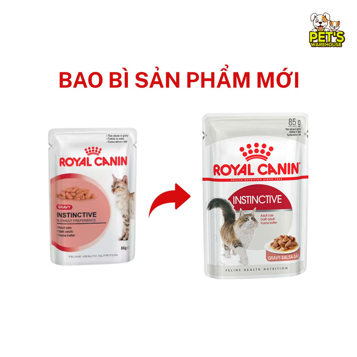 [Combo 3 - 12 Gói] Gói Pate Mèo Trưởng Thành Royal Canin Instinctive Gravy, Gói 85g