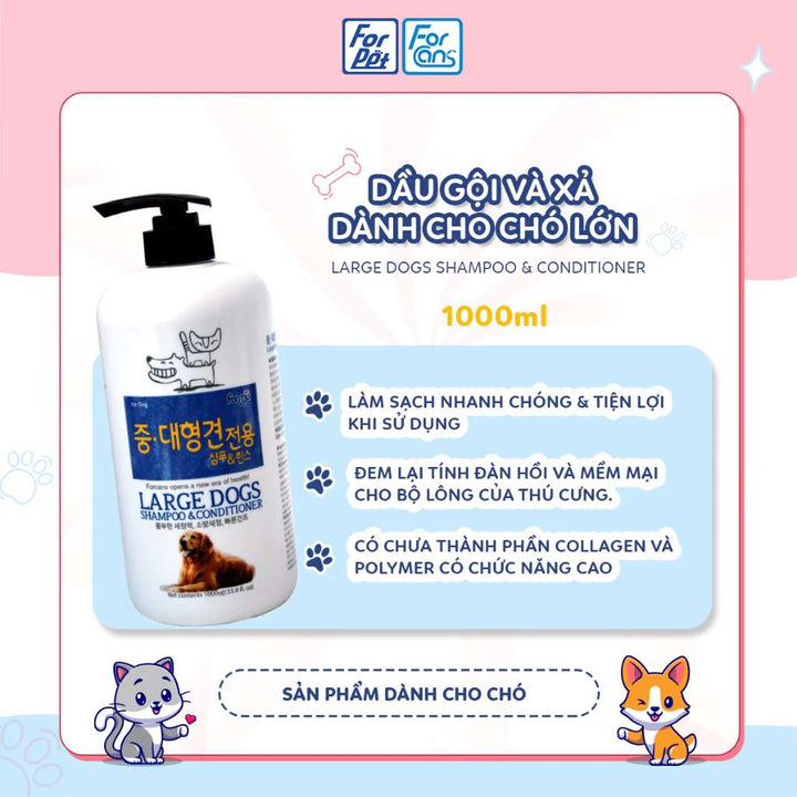 [550ML - 1L] Sữa Tắm Forcans Hàn Quốc Chó Mèo