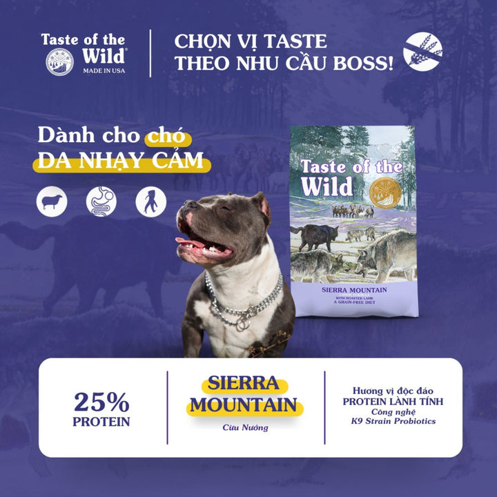 [2KG] Hạt Cho Chó Taste of the Wild Các Loại, Chọn Vị Theo Nhu Cầu Boss