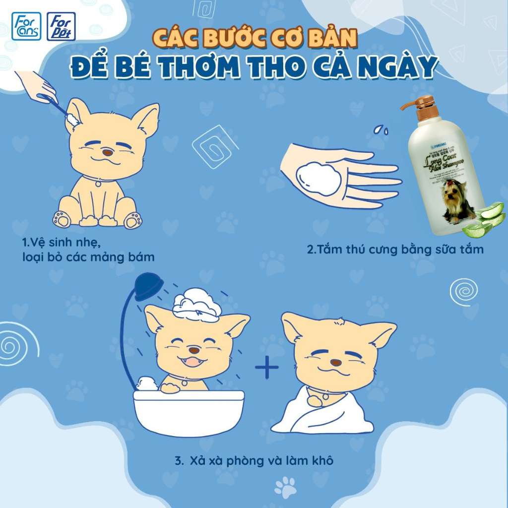 [750ML] Sữa Tắm Forcans Hàn Quốc Chó Mèo