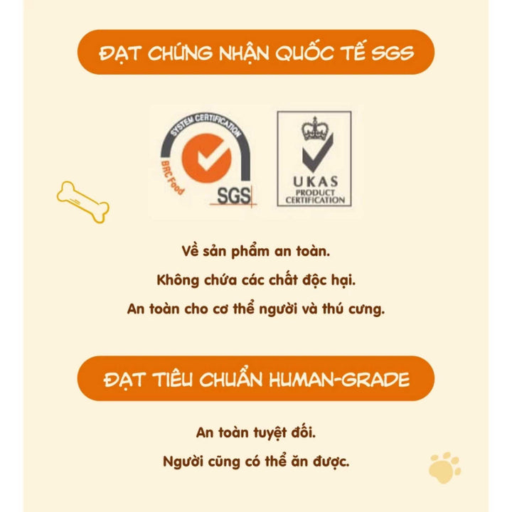 Snack Natural Core Khoai Lang Sấy Dẻo, Thịt Cuộn Khoai Lang Cho Chó