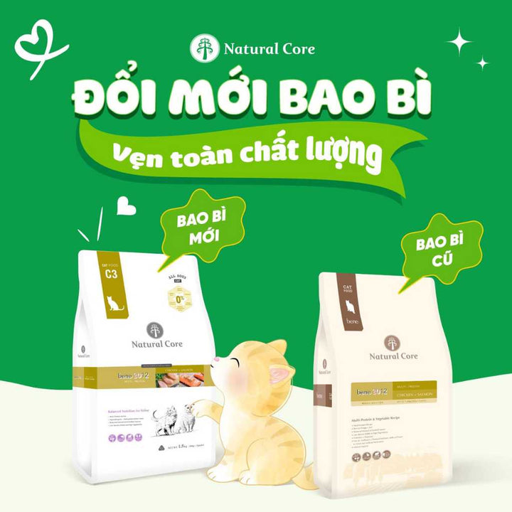[1.5KG] Hạt Hữu Cơ Natural Core Mèo Trưởng Thành | Pet's Warehouse