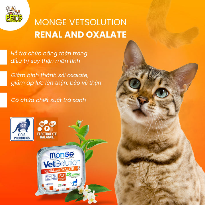 Pate Mèo Monge Vet Solution Hỗ Trợ Chăm Sóc Sức Khỏe, Hộp 100g