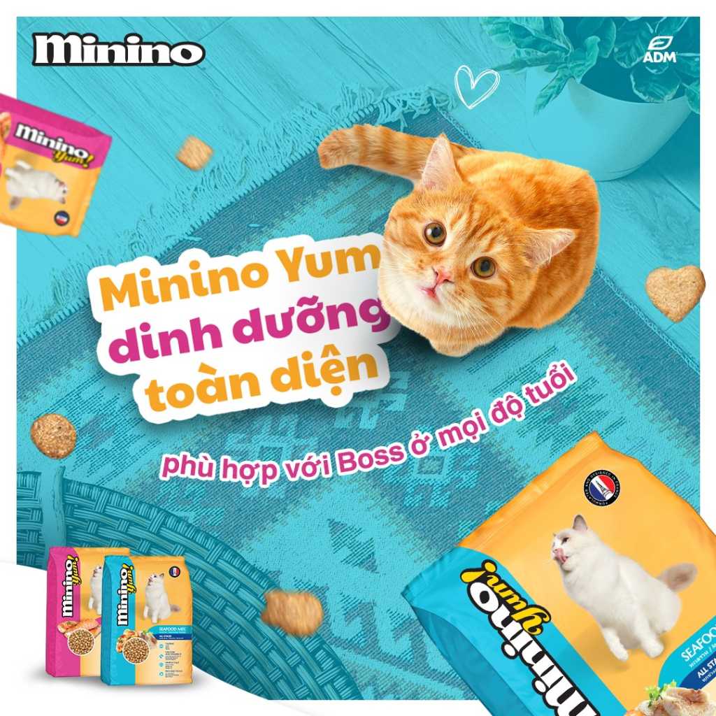 [350G - 1.5KG] Hạt Minino Yum Mèo Mọi Lứa Tuổi | Pet's Warehouse