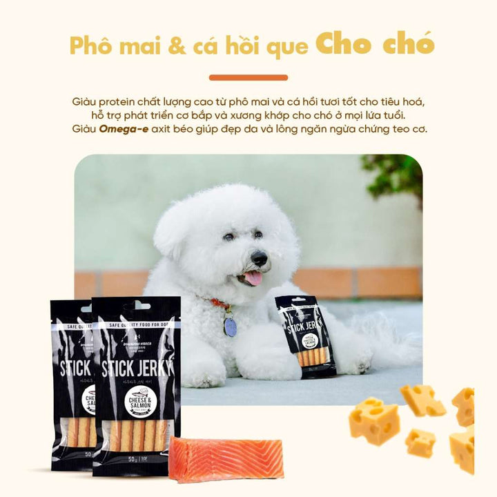 Snack Que Mềm Stick Jerky Bowwow Chó 50G