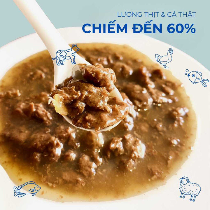 Combo 12 gói Pate Snappy Tom Real Fish Mèo 85G