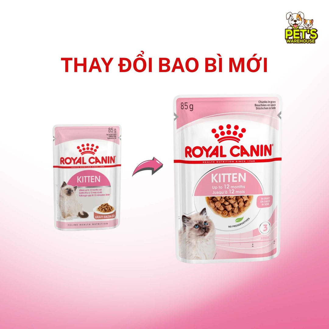 [Combo 3 - 12 Gói] Pate Mèo Con Royal Canin Kitten, Gói 85g