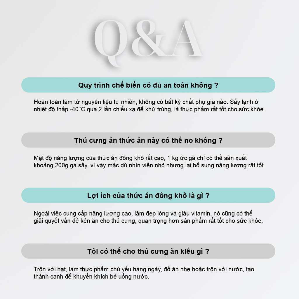 Snack Đông Khô Cho Chó Mèo PetQ, 200g