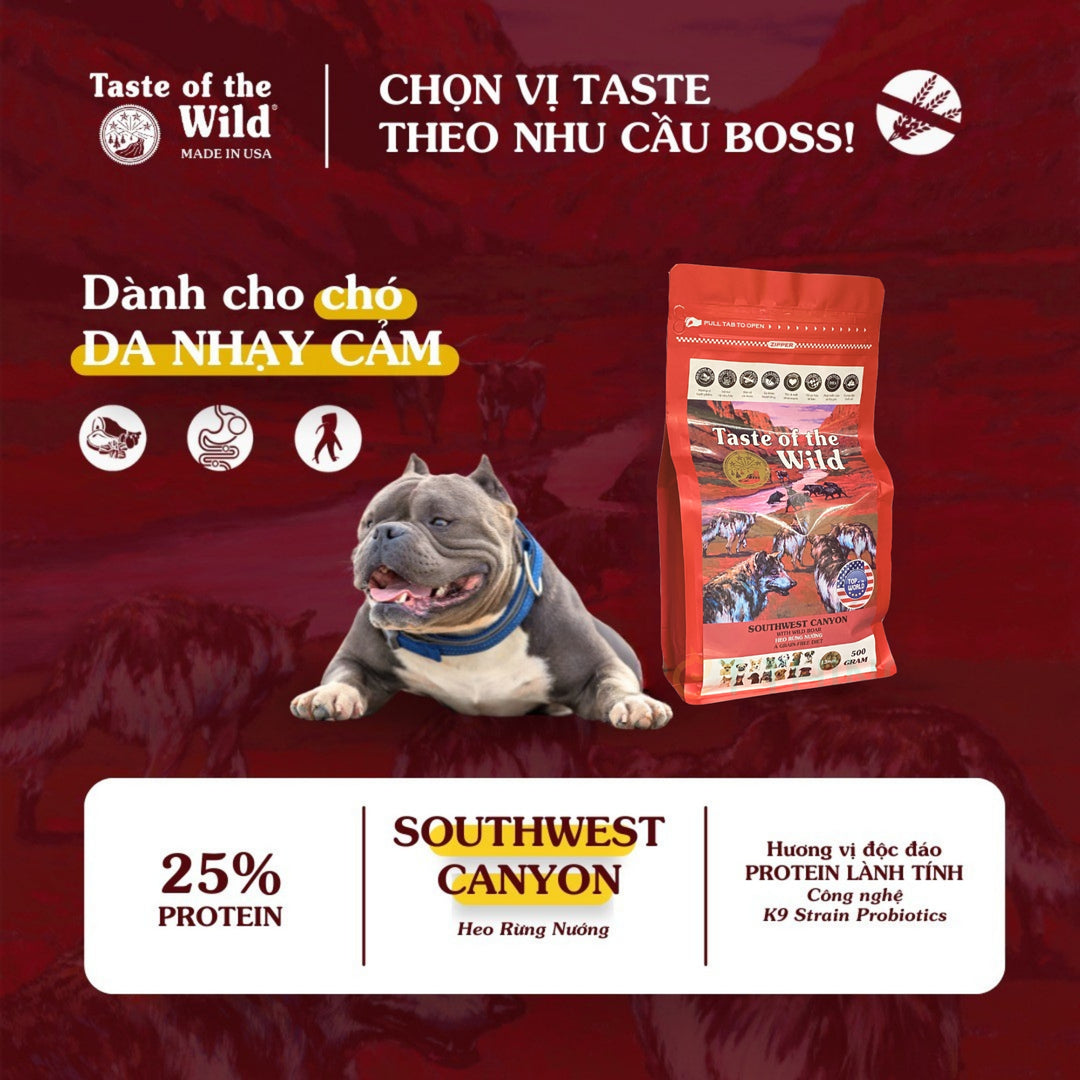[500G] Hạt Cho Chó Taste of the Wild Các Loại, Chọn Vị Theo Nhu Cầu Boss