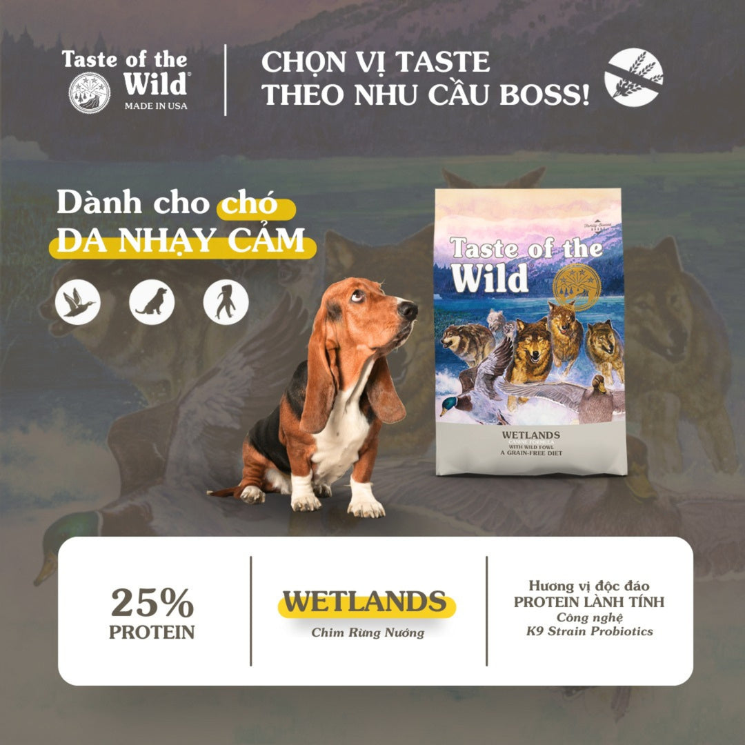 [500g - 2kg] Hạt Cho Chó Taste of the Wild Các Loại, Mọi Lứa Tuổi