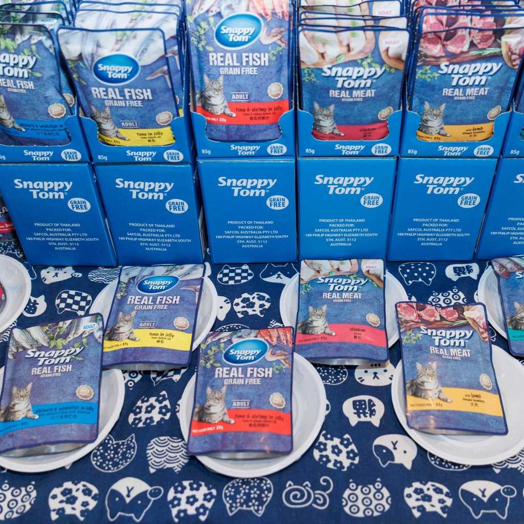 Combo 12 gói Pate Snappy Tom Real Fish Mèo 85G