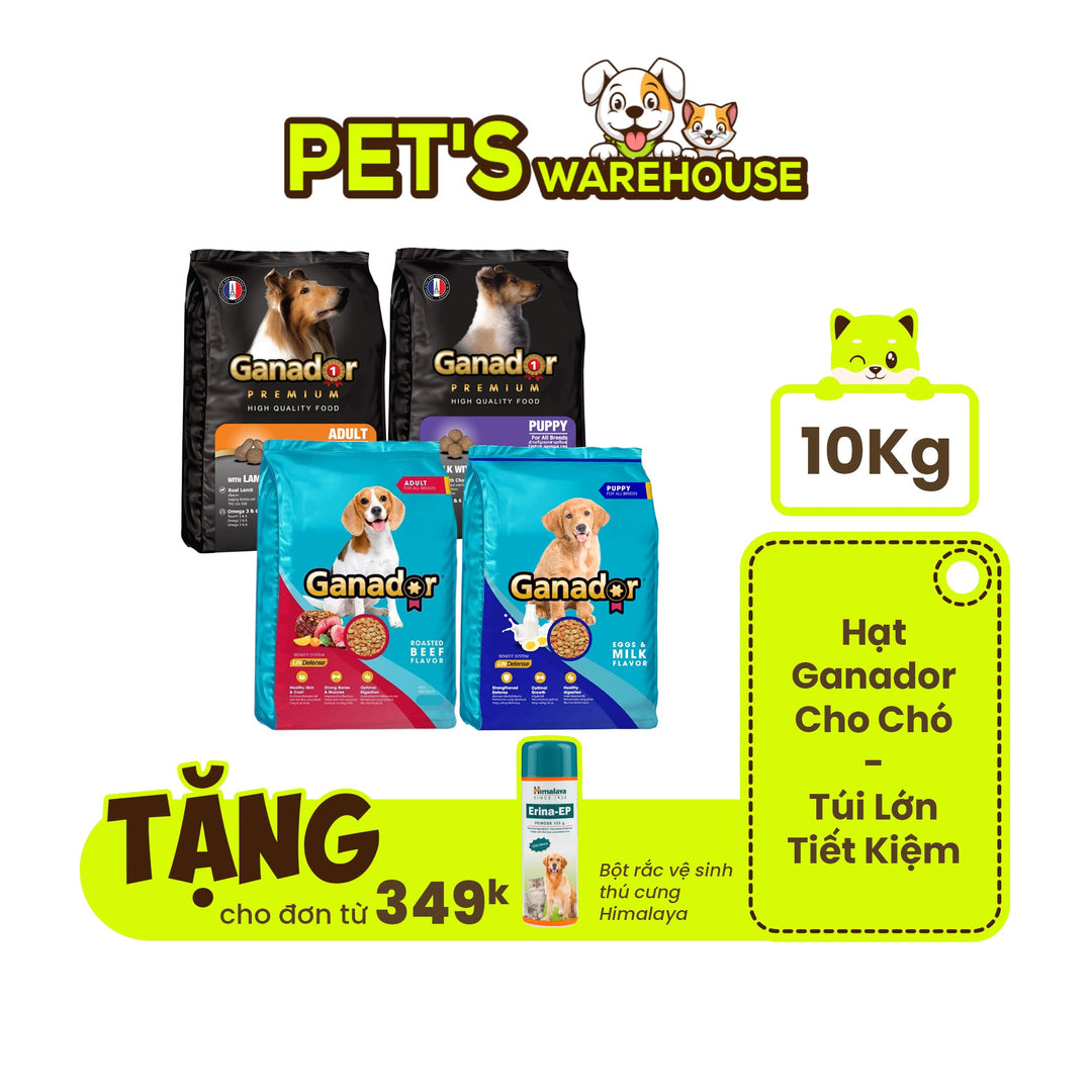 [10KG Bao Xá] Hạt Ganador Chó Mọi Lứa Tuổi | Pet's Warehouse