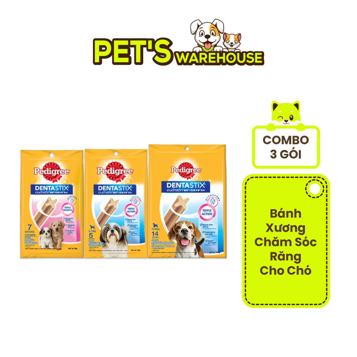 [Combo 3 Gói] Bánh Xương Pedigree Chó
