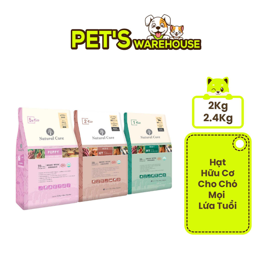 [2KG - 2.4KG] Hạt Hữu Cơ Natural Core Chó Mọi Lứa Tuổi