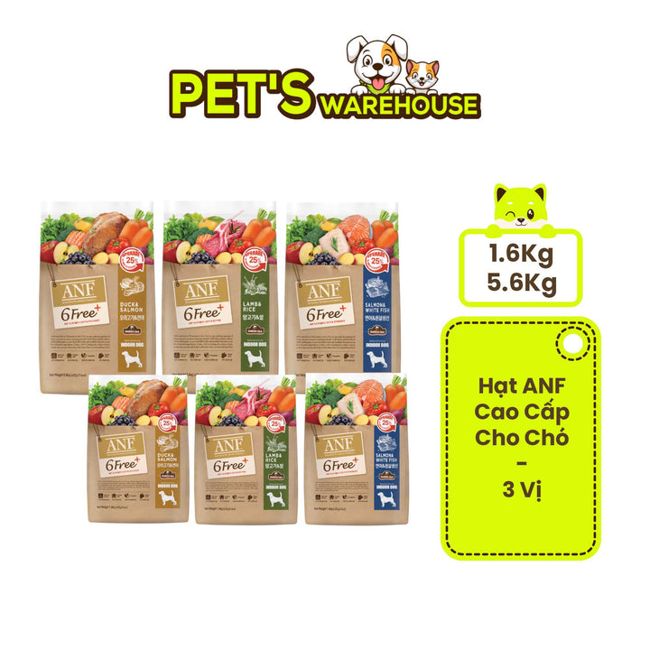 [1.6KG - 5.6KG] Hạt Anf 6Free+ Cao Cấp Chó Mọi Lứa Tuổi