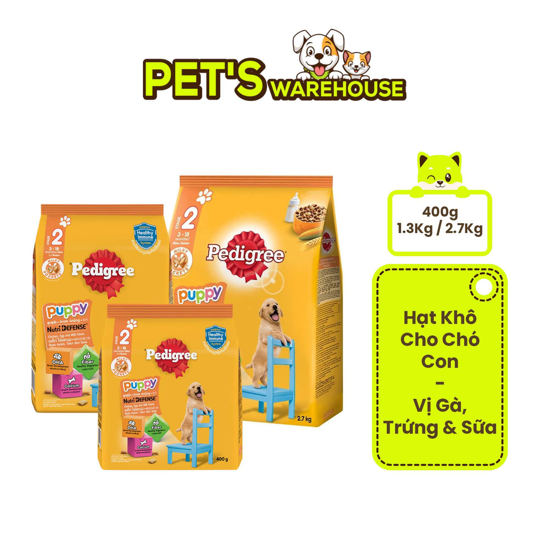 [400G - 2.7KG] Hạt Pedigree Chó Con Trứng Sữa