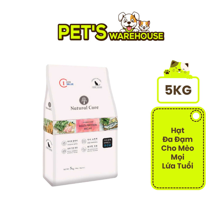 [5KG] Hạt Hữu Cơ Natural Core Mèo Mọi Lứa Tuổi | Pet's Warehouse