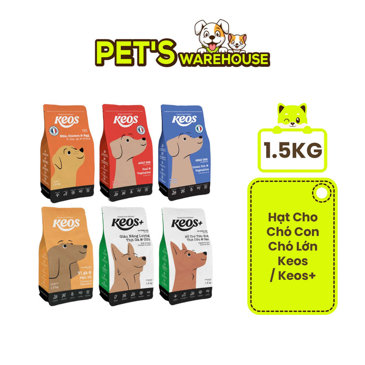 [1.5KG] Hạt Keos Chó Mọi Lứa Tuổi