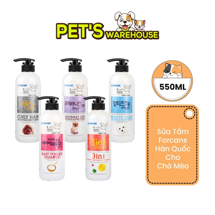 [550ML - 1L] Sữa Tắm Forcans Hàn Quốc Chó Mèo