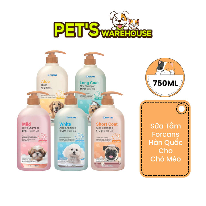 [750ML] Sữa Tắm Forcans Hàn Quốc Chó Mèo