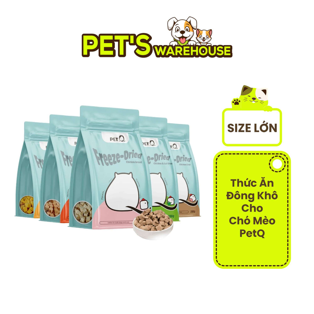 Snack Đông Khô Cho Chó Mèo PetQ, 200g