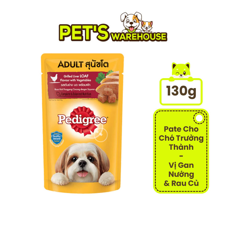 Pate Pedigree Chó Trưởng Thành Vị Gan Nướng Rau Củ 130G