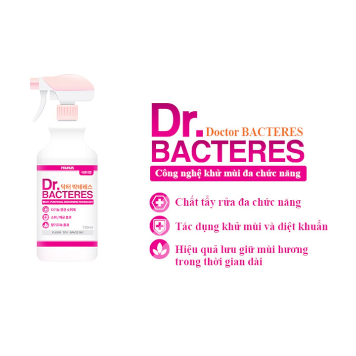 Xịt Khử Mùi Diệt Khuẩn Prunus Dr.Bacteres  700ML