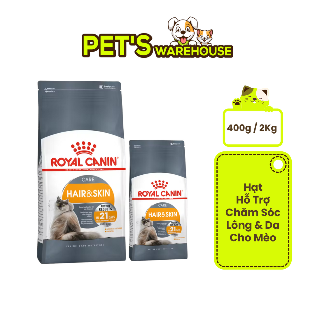 [400G - 2KG] Hạt Royal Canin Mèo Hair & Skin