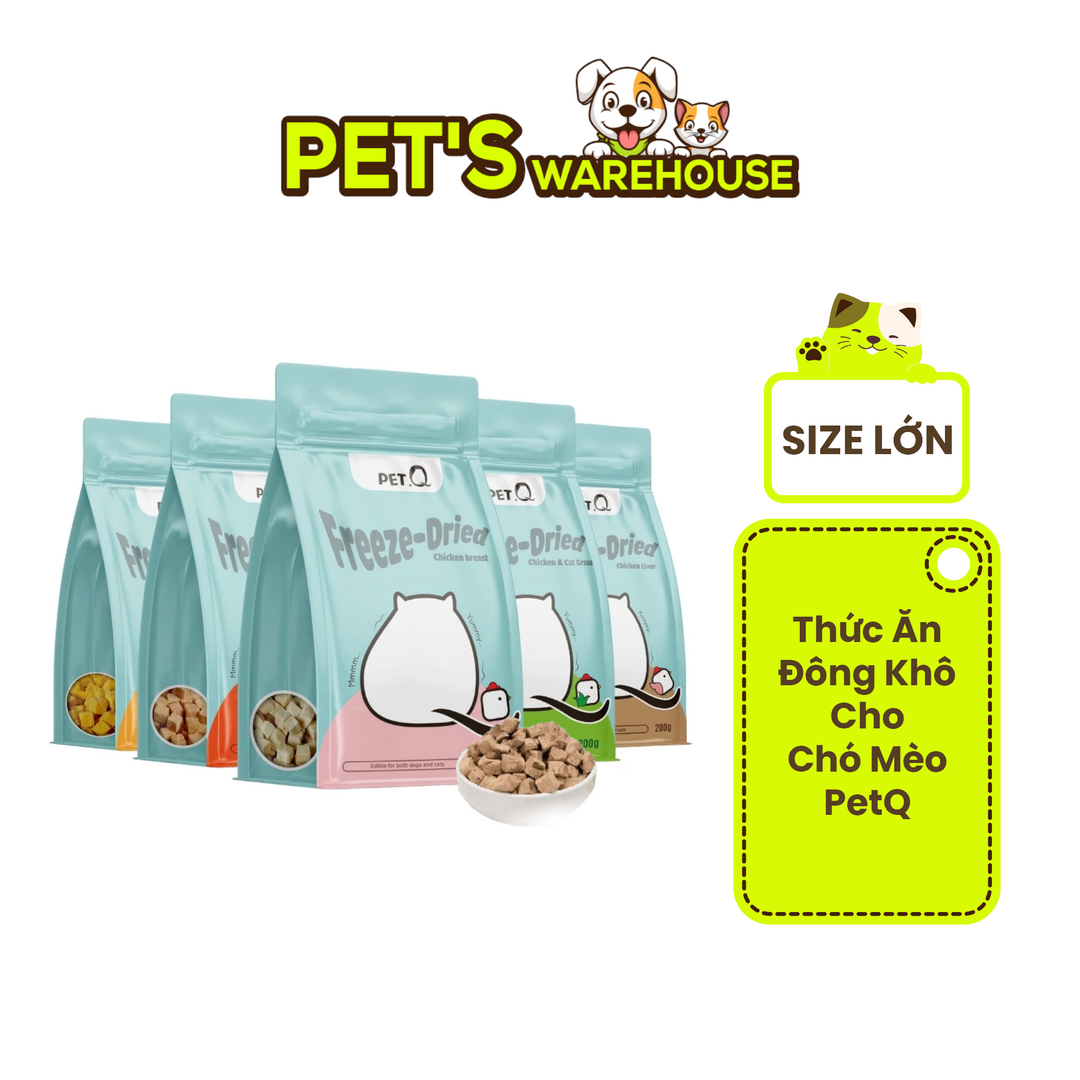 Snack Đông Khô Cho Chó Mèo PetQ, 200g