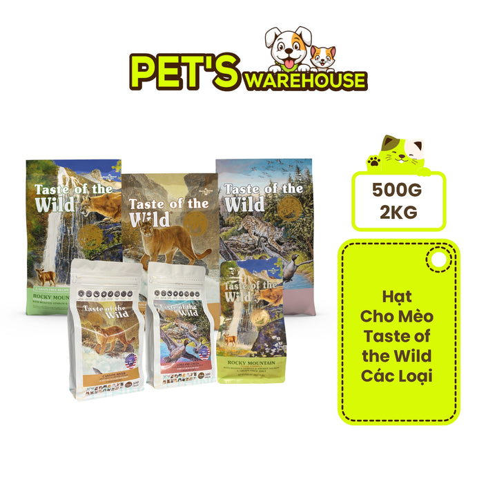 [500G - 2KG] Hạt Cho Mèo Taste of the Wild Các Loại, Chọn Vị Theo Nhu Cầu Boss