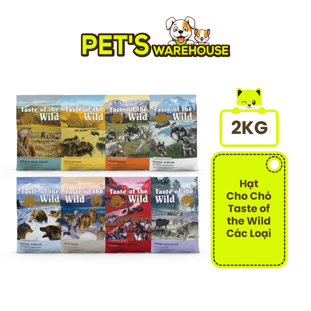 [2KG] Hạt Cho Chó Taste of the Wild Các Loại, Chọn Vị Theo Nhu Cầu Boss