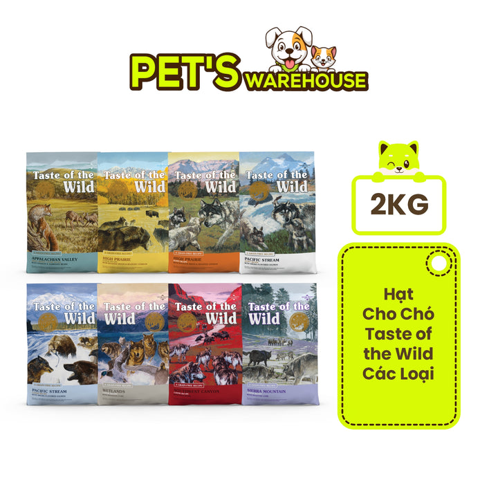 [2KG] Hạt Cho Chó Taste of the Wild Các Loại, Chọn Vị Theo Nhu Cầu Boss
