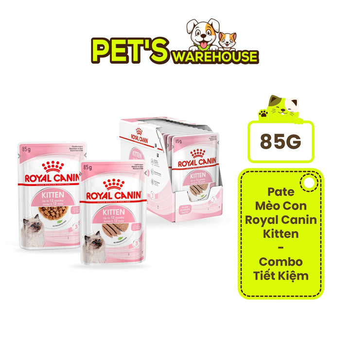 [Combo 3 - 12 Gói] Pate Mèo Con Royal Canin Kitten, Gói 85g