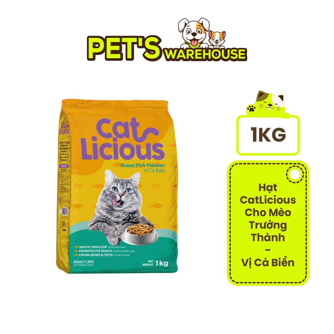Hạt Cat Licious Cho Mèo Trưởng Thành, Vị Cá Biển, 1Kg